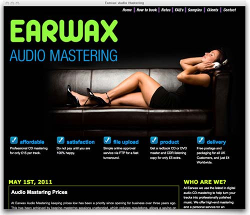 Earwax Audio Mastering